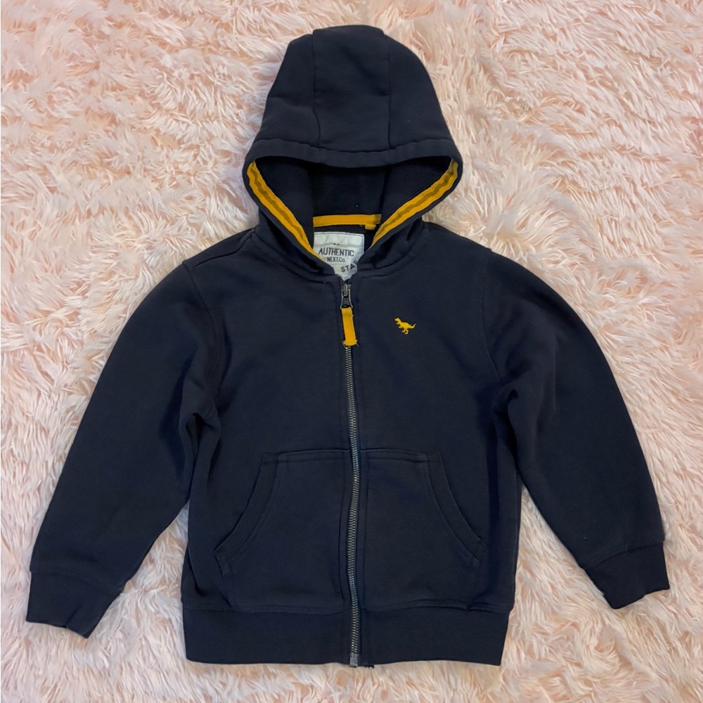 Next Navy Kids Hoodie with Yellow Accents